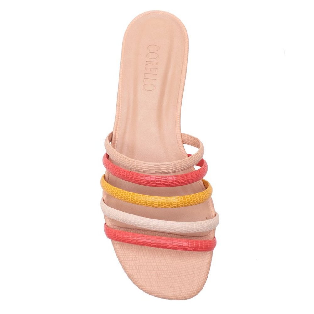 Ombre Strappy Flat Slide Sandals by Corello l Similar to $375 Mansur Gavriel